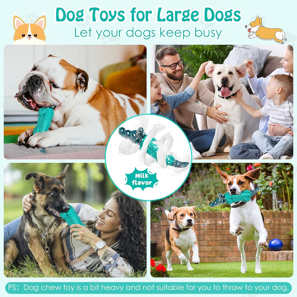 Jeefome Dog Toys for Aggressive Chewers: Tough,Indestructible Chew Toy | Teeth Cleaning Alligator Toy for Small Medium Large Breed,Long Lating Fun,Keep Them Busy