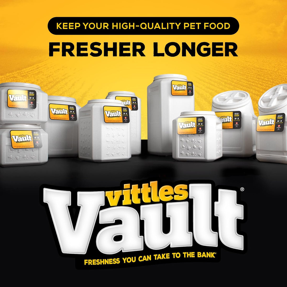 Gamma2 Vittles Vault Pet Food Storage Containers - Sealed Dog and Cat Food Storage Container, Fits up to 25lbs, Made in the USA - [12"L x 13.75"H] | Sealed, Made in USA