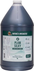 Nature's Specialties Plum Silky Ultra Concentrated Dog Shampoo Conditioner, Makes up to 3 Gallons, Natural Choice for Professional Pet Groomers, Silk Proteins, Made in USA, 16oz