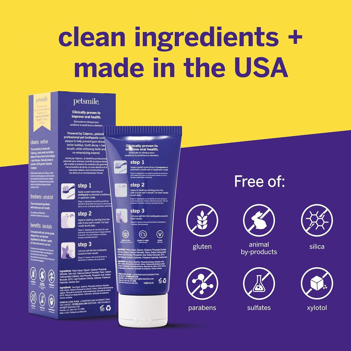 Petsmile VOHC Accepted Pet Toothpaste, London Broil 2.5 Oz, Cats + Dogs | VOHC Accepted, Calprox® Powered, Fights Plaque + Tartar, No-Brush Required, Human-Grade, 4-Month Supply, Clinically Proven