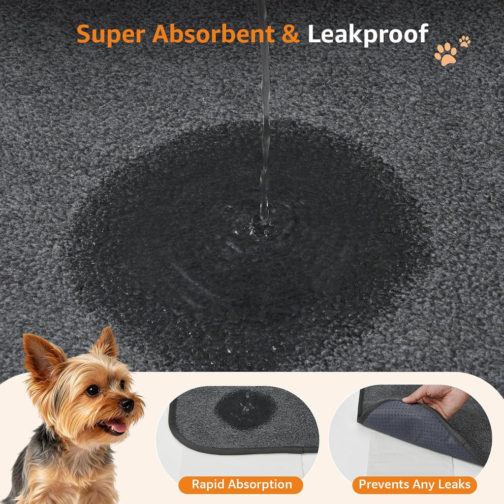 LOOBANI Washable Pee Pads for Dogs, 2 Pack Fast Absorbent Dog Mats,36"x48" | Leak-Proof and Non-Slip Reusable Puppy Pads, Machine Washable, Whelping Pads for Crate, Playpen, Incontinence, Housebreaking