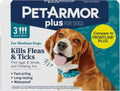 PetArmor Plus Flea and Tick Prevention for Dogs, Small Dog Flea and Tick Treatment, 3 Doses, Waterproof Topical, Fast Acting (5-22 lbs)