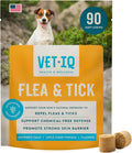 VetIQ Flea & Tick Support for Dogs, Flea and Tick Chewable, Supports Dog's Natural Flea Defenses, Free of Added Chemicals and Garlic, Hickory Smoke Flavor, 60 Count