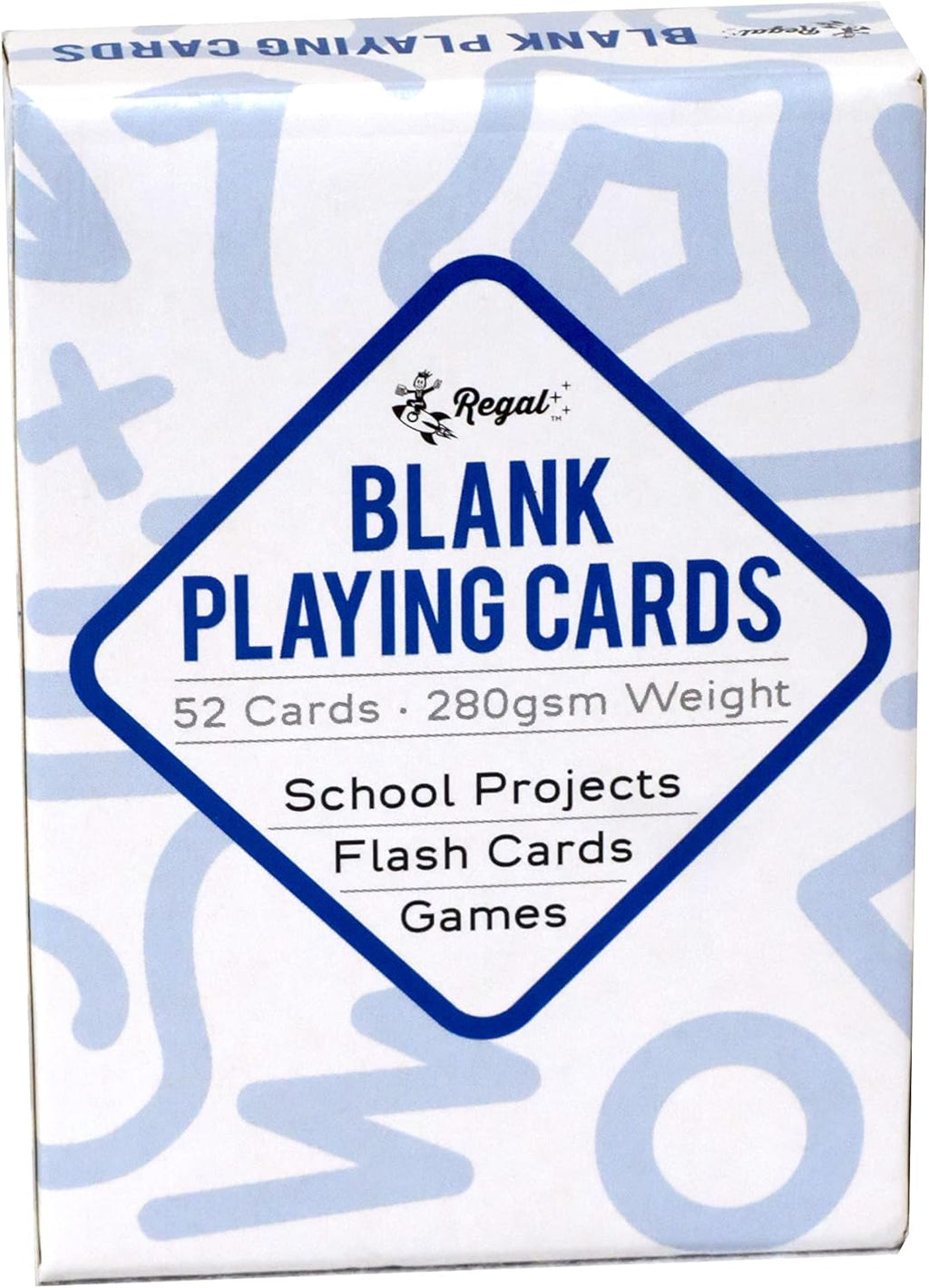 Regal Games 208 Blank Playing Cards to Write On - Custom Blank Deck of Cards - (2.5" x 3.5") Cardstock White Poker Size - 4 Packs x 52 Cards