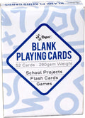 Regal Games 208 Blank Playing Cards to Write On - Custom Blank Deck of Cards - (2.5" x 3.5") Cardstock White Poker Size - 4 Packs x 52 Cards