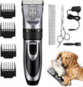 Highdas Dog Clippers for Grooming Low Noise, Cordless Electric Dog Grooming Kit Clippers Rechargeable, Quiet Dog Shaver, Pet Hair Trimmer Kit for Dogs & Cats (Gold)