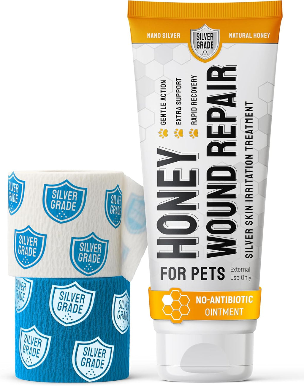 SILVER GRADE Wound Spray for Pets – Colloidal Silver Wound Care for Dogs & Cats – Helps with Skin Irritation, Hot Spots, Rashes, Scratching, Itch, Bites & Burns – Use a Dog Cone – 4 oz