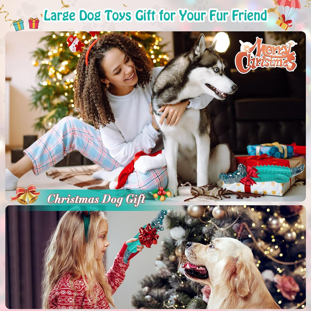 Jeefome Dog Toys for Aggressive Chewers: Tough,Indestructible Chew Toy | Teeth Cleaning Alligator Toy for Small Medium Large Breed,Long Lating Fun,Keep Them Busy
