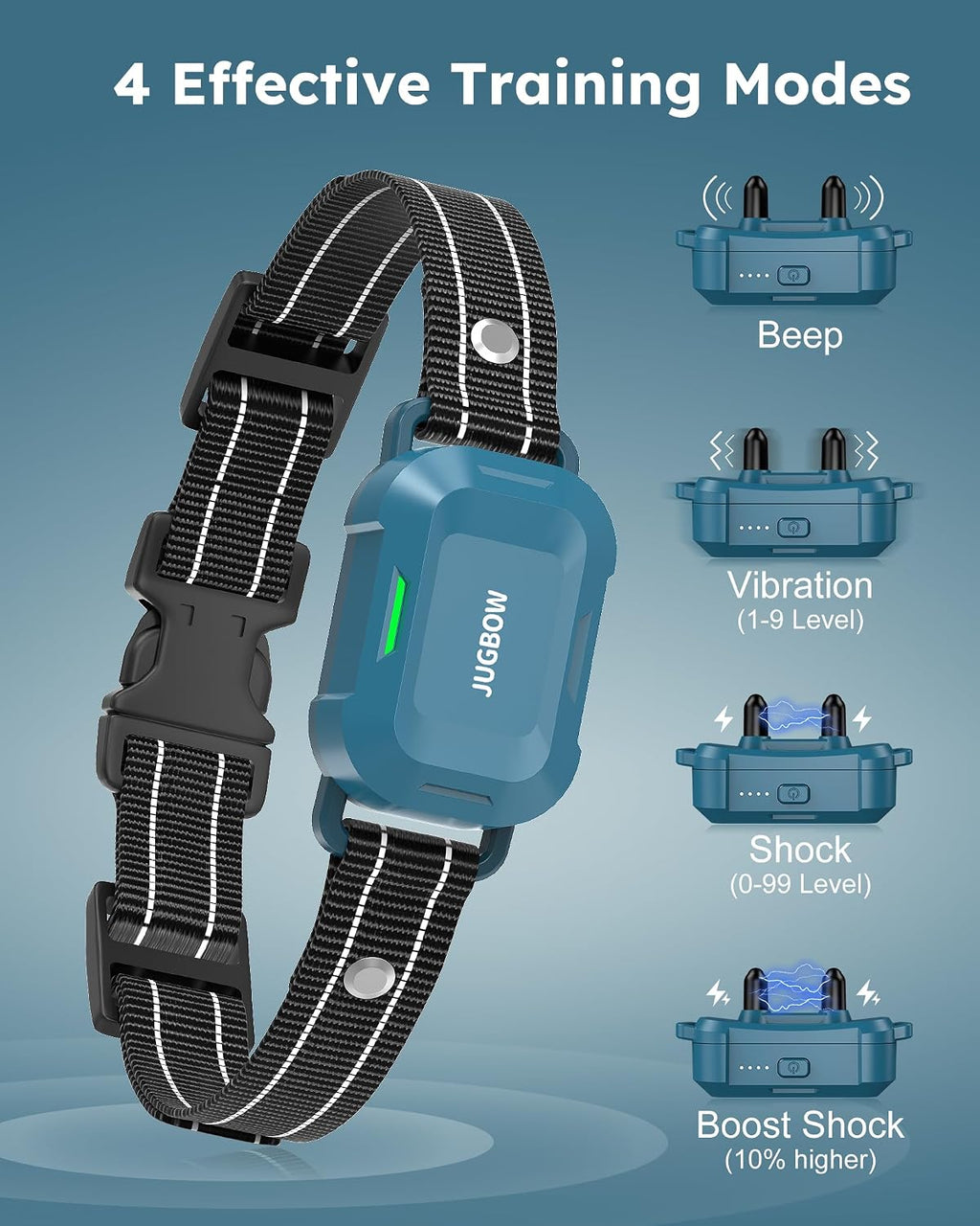 Dog Shock Collar for Dogs - 4200FT Dog Training Collars with Remote | IPX8 Waterproof Electric Collar with 4 Training Modes, Security Lock, Rechargeable e-Collar for Dogs 10-120lbs