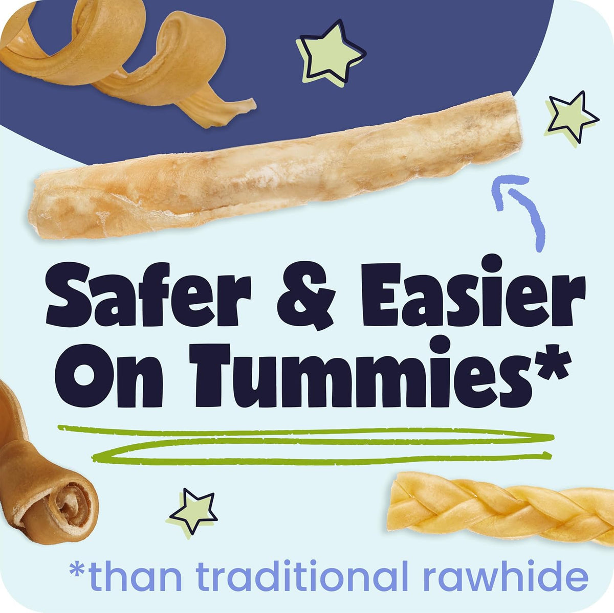 Pawstruck Natural 5-7” Beef Collagen Braids for Dogs – Long-Lasting Rawhide & Bully Stick Alternative, with Chondroitin & Glucosamine – 5 Pack | Long-Lasting Chew for Small Dogs and Power Chewers, Supports Dental Health & Joint Health, Alternative to Trad