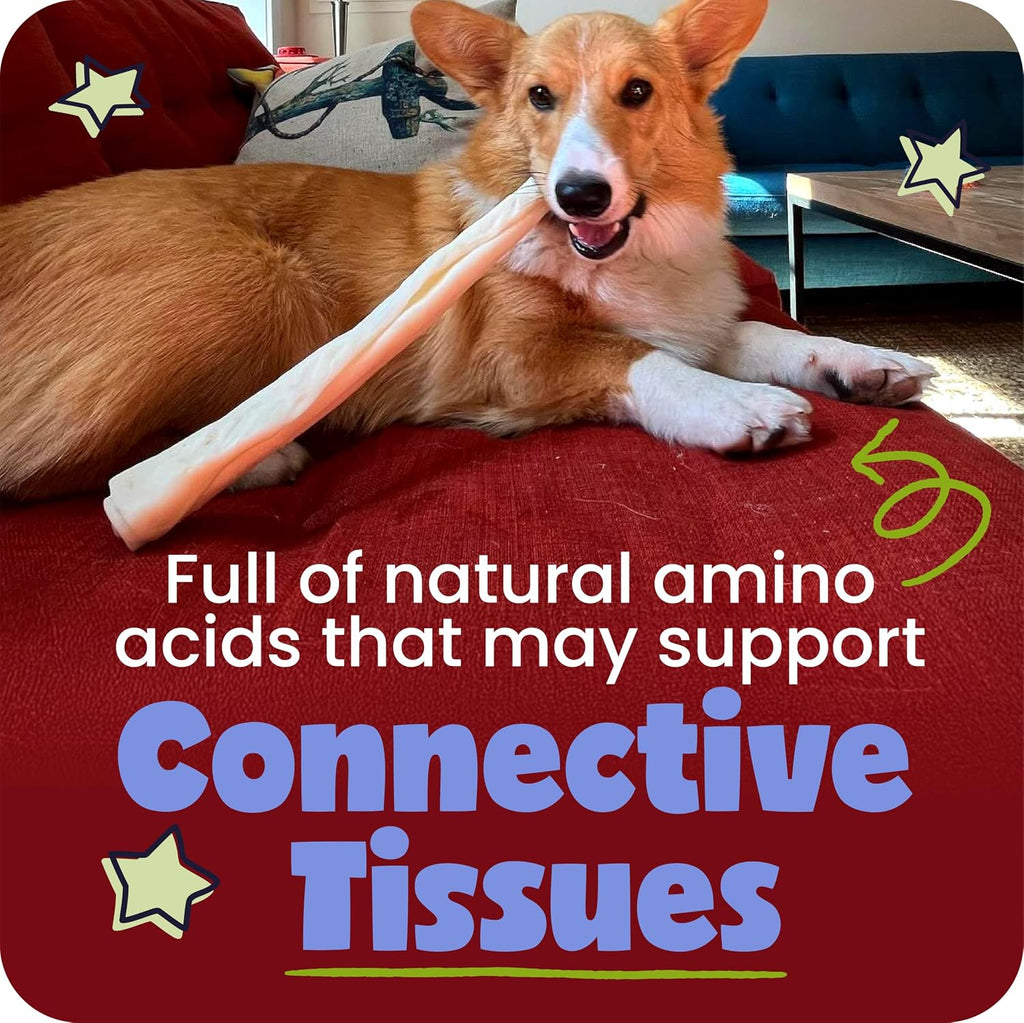 Pawstruck Natural 5-7” Beef Collagen Braids for Dogs – Long-Lasting Rawhide & Bully Stick Alternative, with Chondroitin & Glucosamine – 5 Pack | Long-Lasting Chew for Small Dogs and Power Chewers, Supports Dental Health & Joint Health, Alternative to Trad