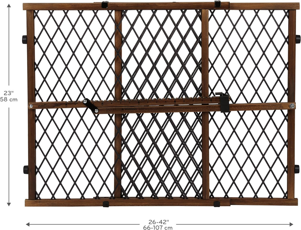 Position & Lock Adjustable Wood Baby Gate (Farmhouse Collection)