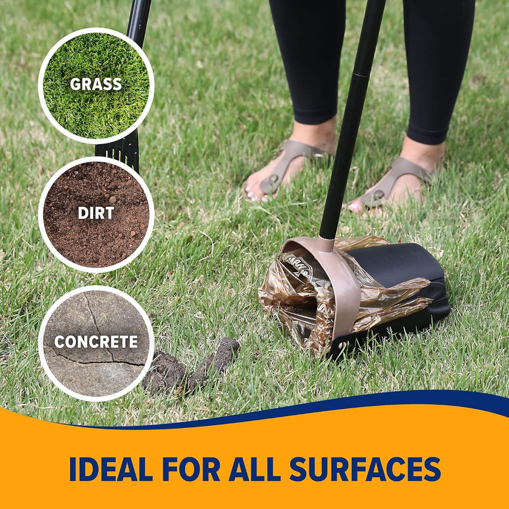 Arm & Hammer Swivel Bin & Rake Dog Pooper Scooper, Includes 2 Waste Bags | Includes 2 Heavy Duty Scented Waste Bags for Easy, No Touch Disposal