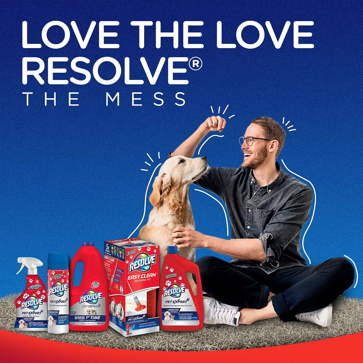 Resolve Pet Expert Stain and Odor Remover, Carpet Cleaner, Pet Stain and Odor Remover, Carpet & Upholstery Cleaner - Removes Stains and Odors, 22 oz