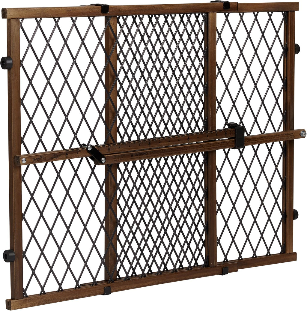 Position & Lock Adjustable Wood Baby Gate (Farmhouse Collection)