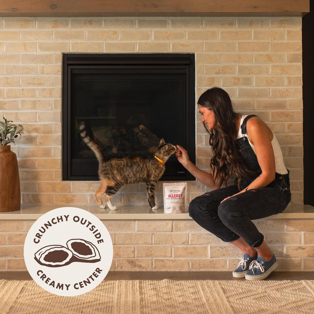Rocco & Roxie Cat Seasonal Allergy Relief Chews, Probiotics & Fish Oil