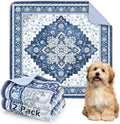 INVENHO Washable Pee Pads for Dogs 72"x72" Reusable Dog Pads Extra Large Upgrade Non-Slip Dog Pee Pads Heavy Absorbency Puppy Pee Pads Quick Dry Whelping Pads/Waterproof Puppy Training Pad