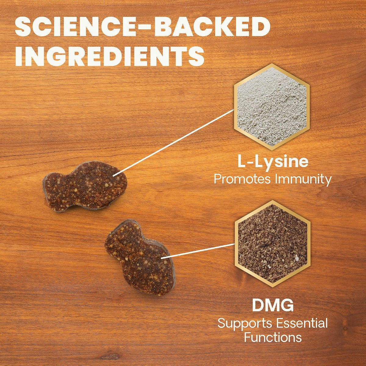 VetriScience Lysine Immunity Health Chews, Chicken, 120 Count