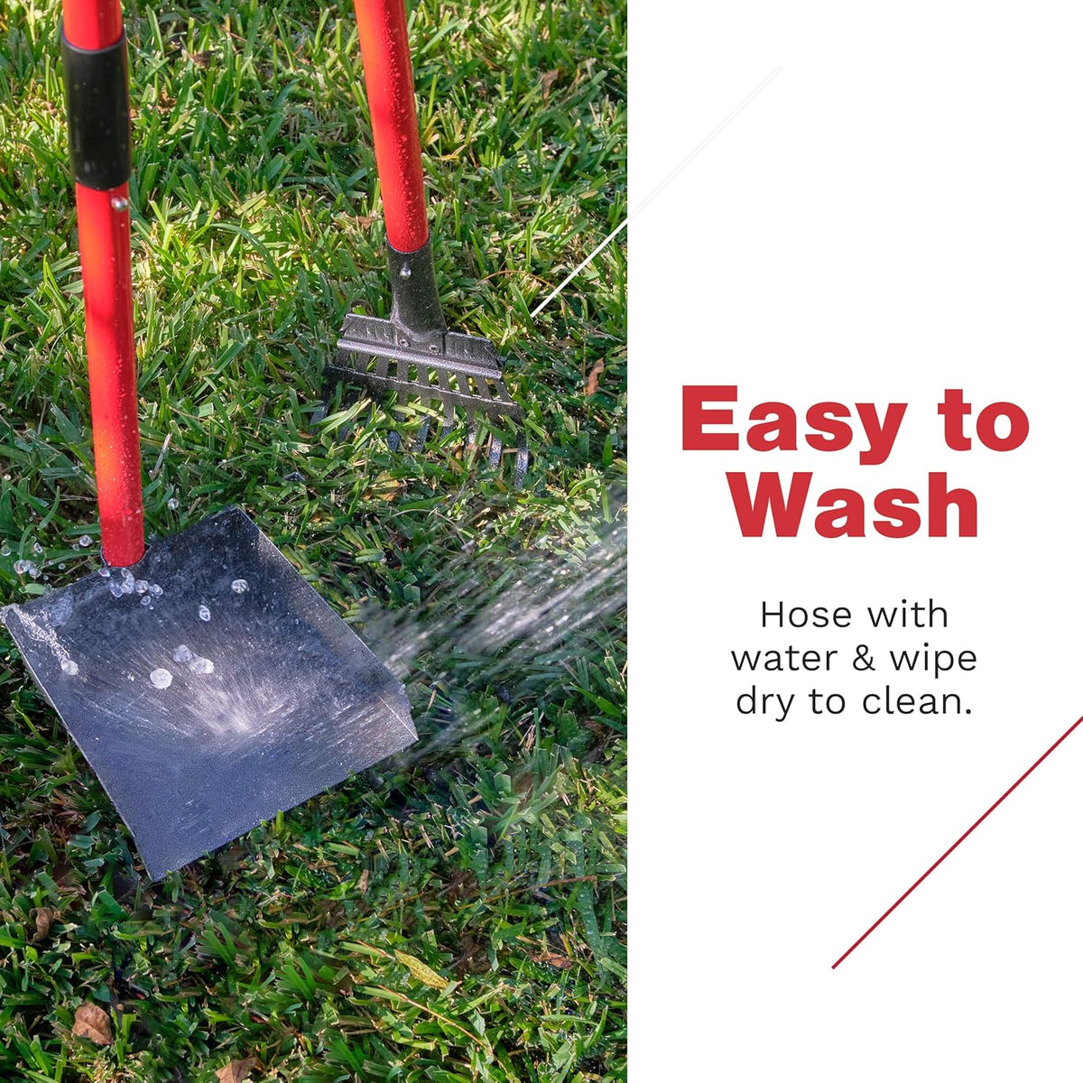 Pawler Pooper Scooper for Dogs with Long Handle Rake & Tray, Heavy Duty | Pawler Rustproof Aluminum Poop Scooper Set with 36+" Handles for Yard, Grass, Dirt & Gravel