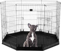 Dog Playpen - Foldable Metal Exercise Puppy Play Pen with 8 24x30in Panels - Indoor/Outdoor Pen with Door for Dogs, Cats or Small Animals by PETMAKER