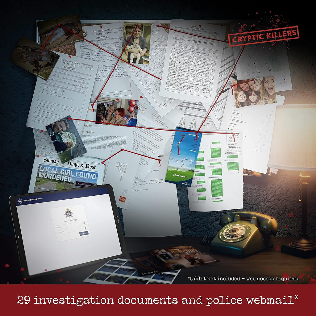 Cryptic Killers Unsolved Murder Mystery Game - Cold Case File Investigation - Detective Clues/Evidence - Solve the Crime - for Individuals, Date Nights & Party Groups - Murder of a Millionaire
