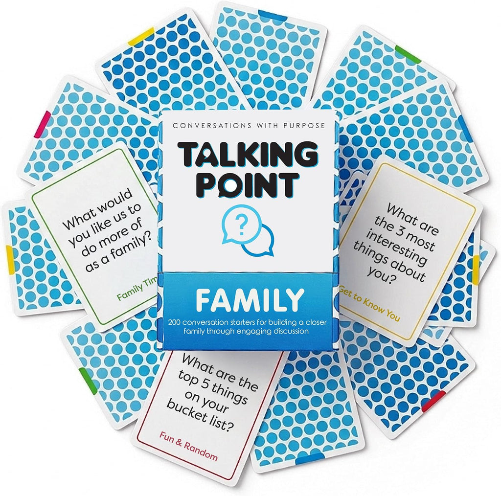 200 Family Conversation Cards for Kids, Teens & Adults - Question Card Game