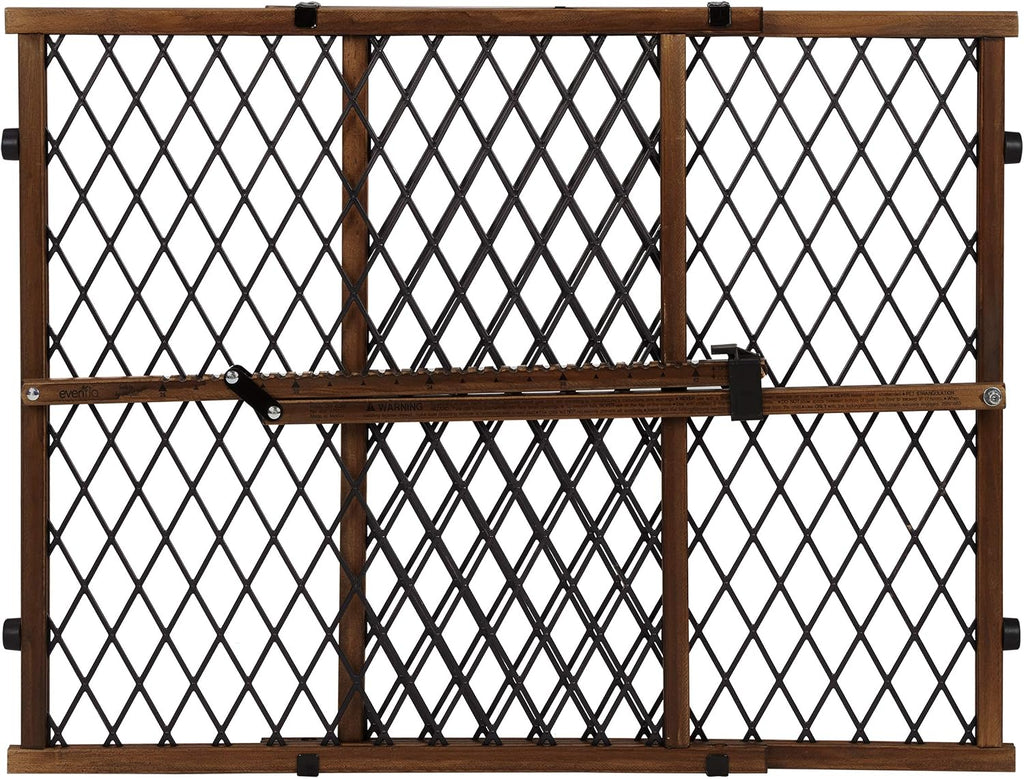 Position & Lock Adjustable Wood Baby Gate (Farmhouse Collection)