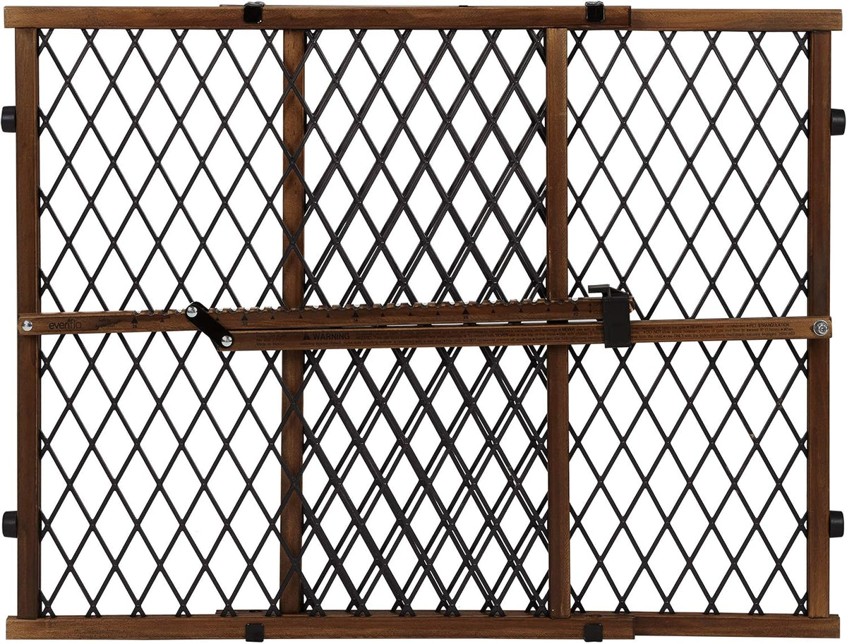 Position & Lock Adjustable Wood Baby Gate (Farmhouse Collection)