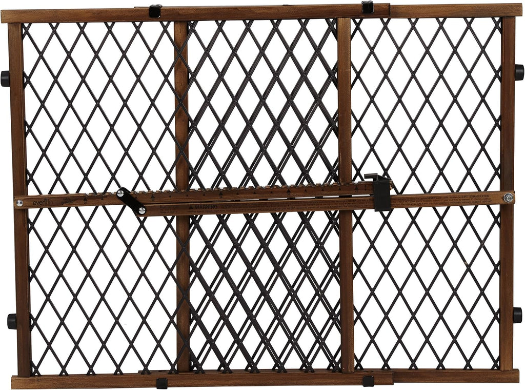 Position & Lock Adjustable Wood Baby Gate (Farmhouse Collection)