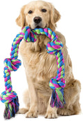 Aitmexcn Dog Rope Toy, Interactive Tug of War Toy for Medium and Large Dogs | Natural Cotton, Durable Chew Toys for Boredom, Teeth Cleaning, Pull Rope Toy for Dogs