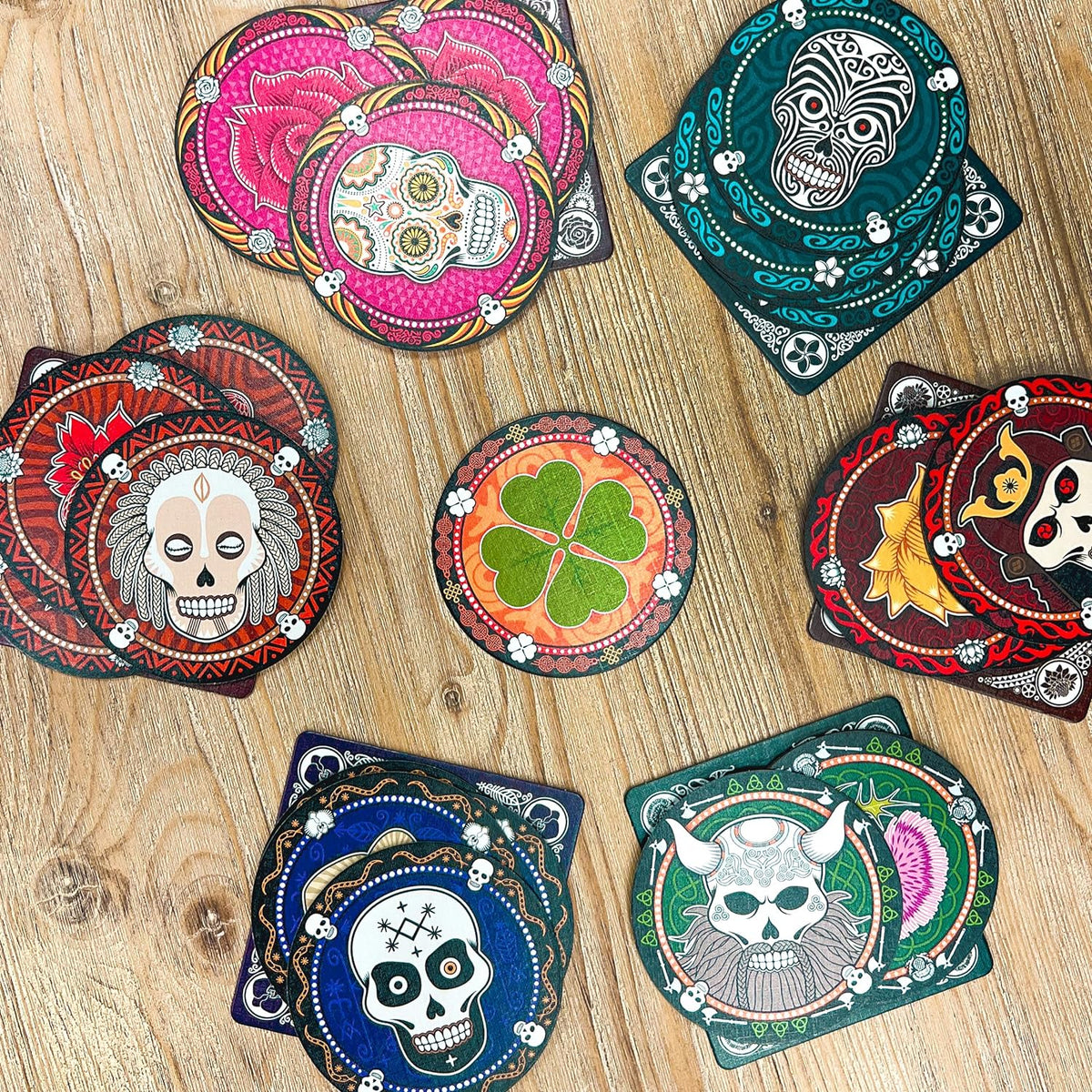 Asmodee Skull Bluffing & Bidding Party Game, 3-6 Players Ages 10+