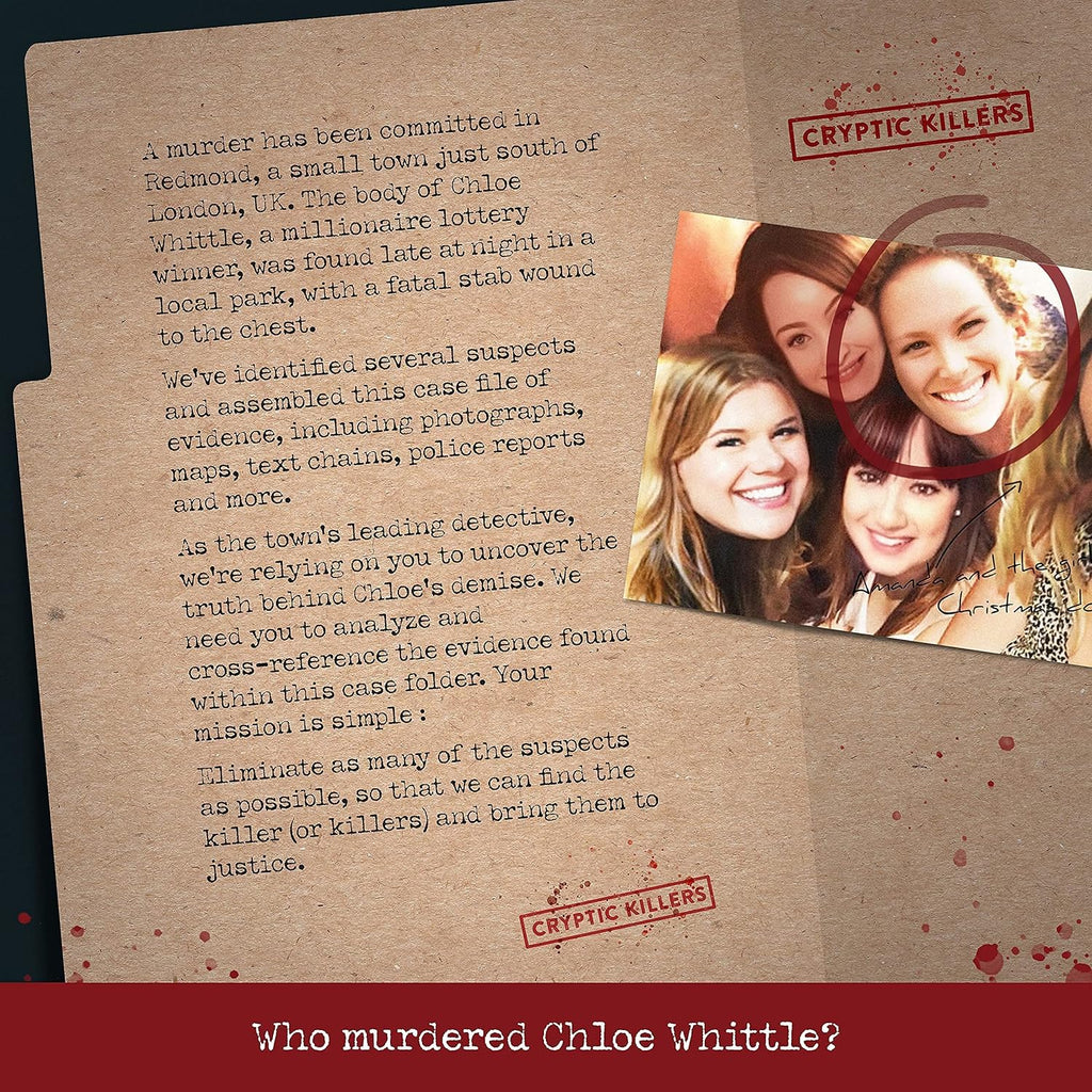 Cryptic Killers Unsolved Murder Mystery Game - Cold Case File Investigation - Detective Clues/Evidence - Solve the Crime - for Individuals, Date Nights & Party Groups - Murder of a Millionaire
