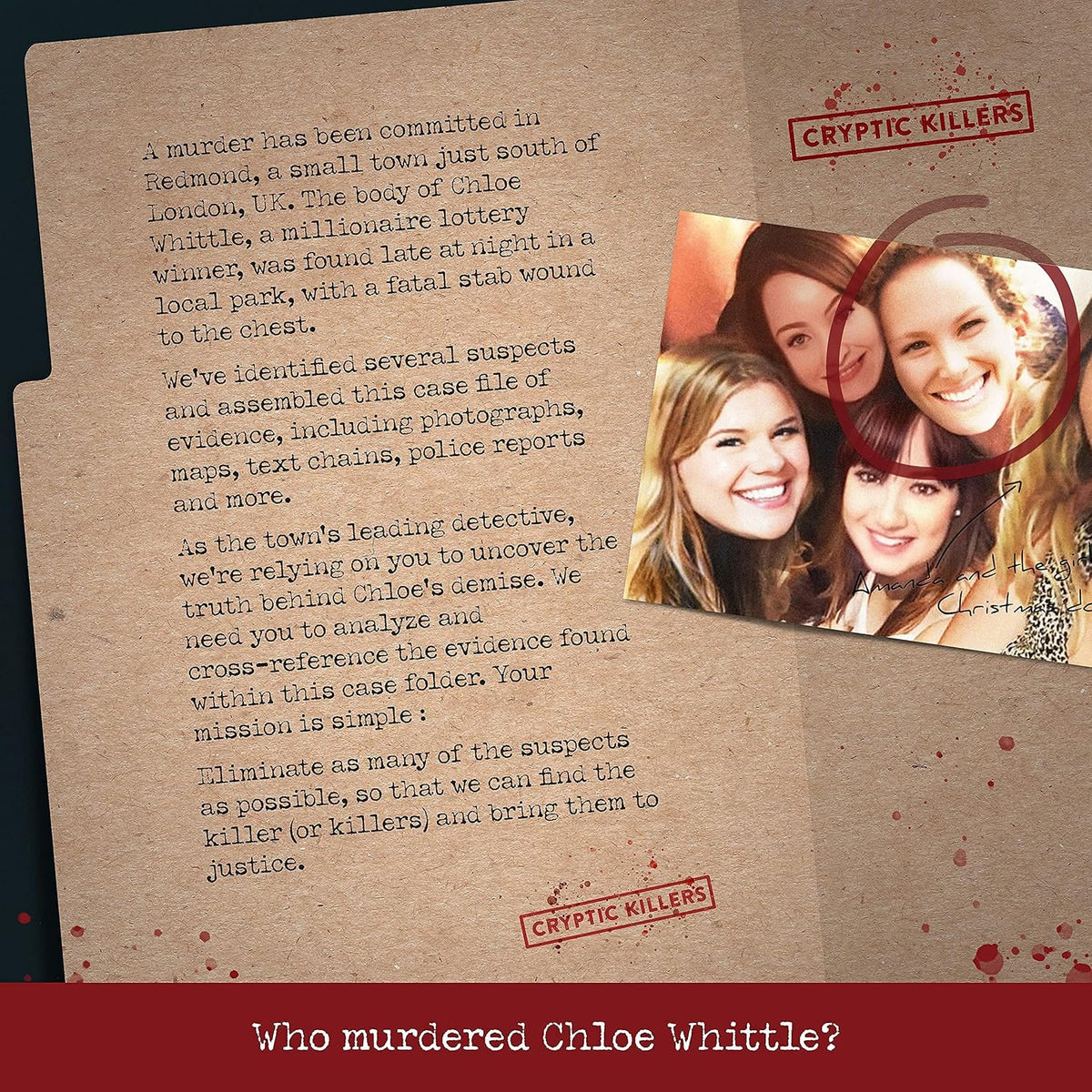 Cryptic Killers Unsolved Murder Mystery Game - Cold Case File Investigation - Detective Clues/Evidence - Solve the Crime - for Individuals, Date Nights & Party Groups - Murder of a Millionaire